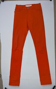 Tara Jarmon Paris Orange Red-ish Denim Skinny Jeans